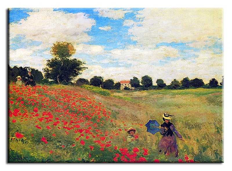 Claude Monet Pole Maków Opis Dzieła Sztuki Obraz Claude Monet "Pole maków" Reprodukcja G92512, M3 - Wyposażenie wnętrz
