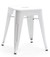 TABORET METALOWY ALFREDO 3 BIAŁY