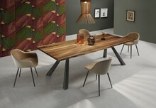 Stól włoski z fornirowanym blatem ZEUS MT 250x106