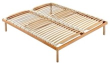 ŁÓŻKO PODWÓJNE ECO 200X140/160 - STELAŻ POD MATERAC W CAŁOŚCI DREWNIANY- PRODUKT WŁOSKI Podwójny stelaż pod materac/ łóżko w całości wykonane z drewna.Rama, nóżki oraz podstawa z listwami wykonane są ze sklejki brzozy giętej na...
