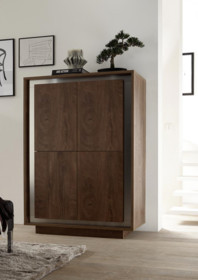 Wysoka komoda 4-drzwiowa SKY ROVERE COGNAC