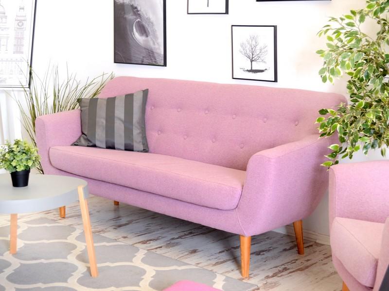Designerska Kanapa Do Pokoju Dziennego Duka Pudrowy Róż