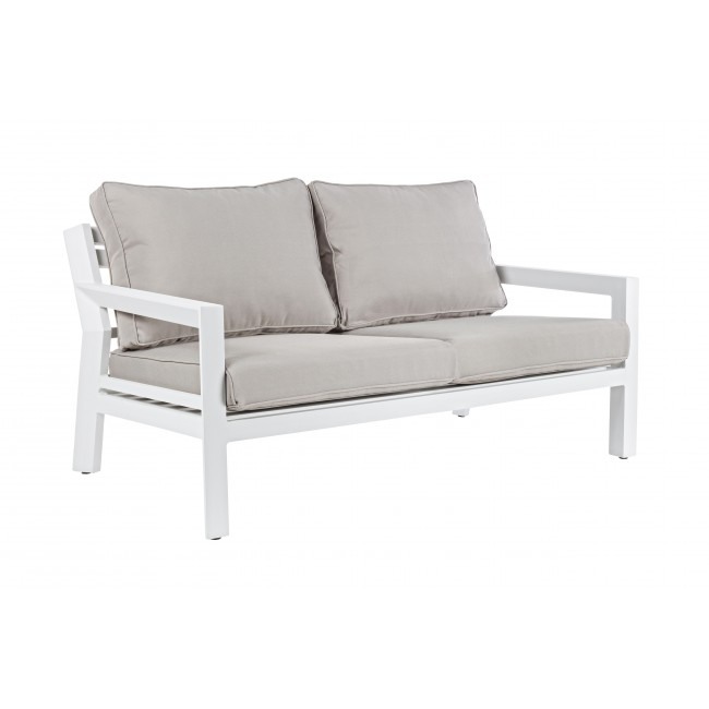 Sofa ogrodowa Q WHITE - szary/biały