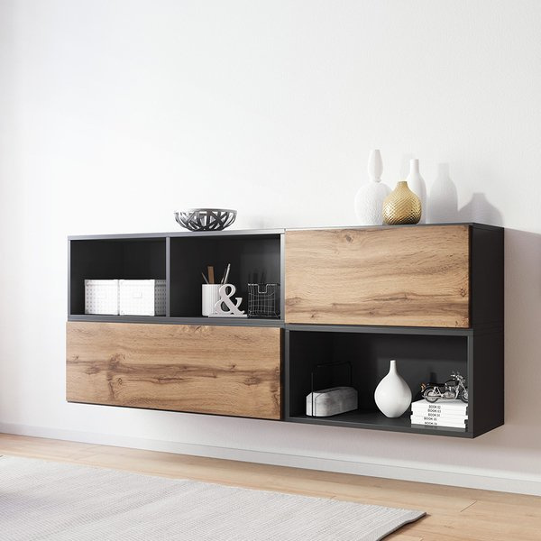 Komoda modułowa ROCK 16 - antracyt mat/wotan