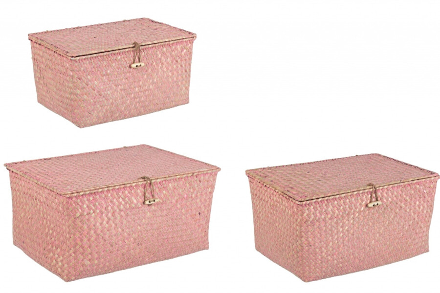 Kosze z wieczkiem CLOE PINK
