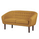 Sofa tapicerowana 2-osobowa TANA - żółty