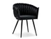 Fotel welurowy glamour ROSA - czarny Riviera 100