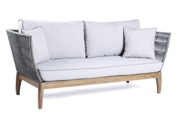 Sofa 3-osobowa PARADO - szary/naturalny