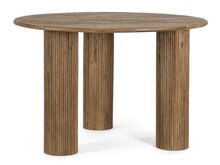 Stół drewniany DACCA 120 cm - brązowy