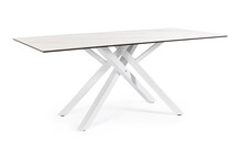 Stół z ceramicznym blatem SEAN WHITE 180x90 - biały
