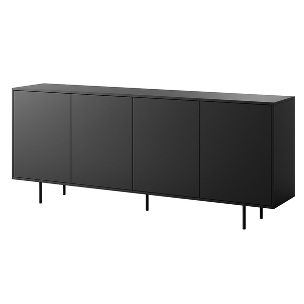 Komoda 4-drzwiowa NERO - czarny mat