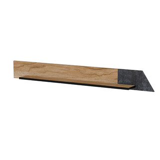 Półka wisząca LUNO - dąb/ciemny beton