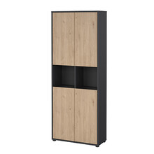 Regał zamknięty SIGN 80 cm - szary mat/jackson hickory