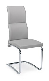 Krzesło z ekoskóry THELMA Light Grey - szary