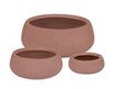 Zestaw 3 donic RIBBED FAT LOW - ceglany