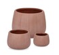 Zestaw 3 donic RIBBED FAT HIGH - ceglany