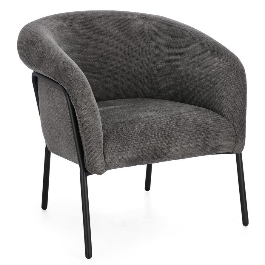 Fotel CAMILA DARK GREY - ciemnoszary