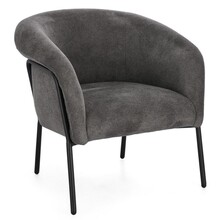 Fotel CAMILA DARK GREY - ciemnoszary