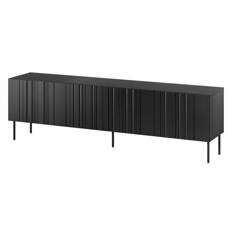 Szafka RTV MILO 200 cm - czarny mat