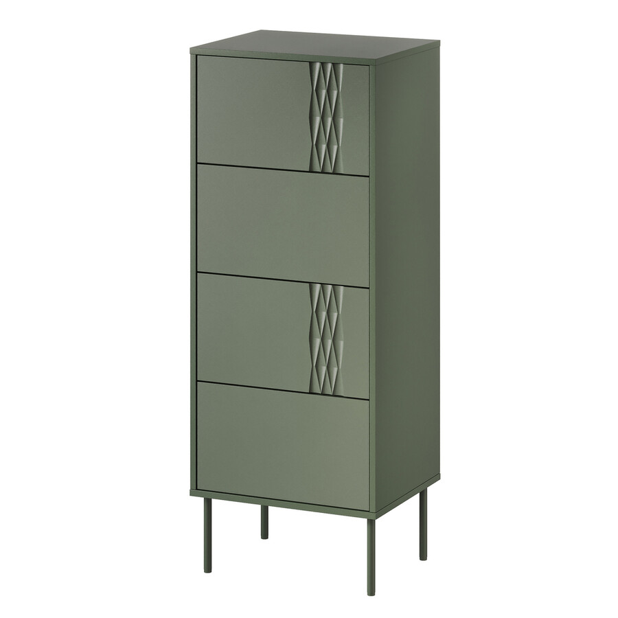 Komoda 4-szufladowa AURELIA 50 - zielony mat