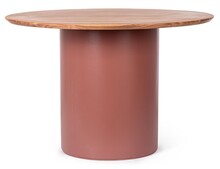 Stół okrągły OJAS Terracotta 115 - akacja/brązowy