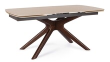 Stół rozkładany MARITTA 170-250x90 - beżowy/orzech