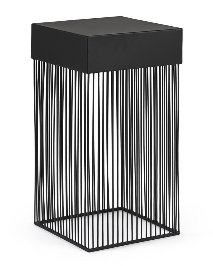 Metalowy stolik kawowy YASLINE 30x30 - czarny