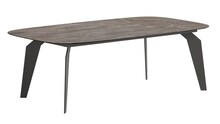 Stolik kawowy HEXAGON 120x75 - szary/czarny