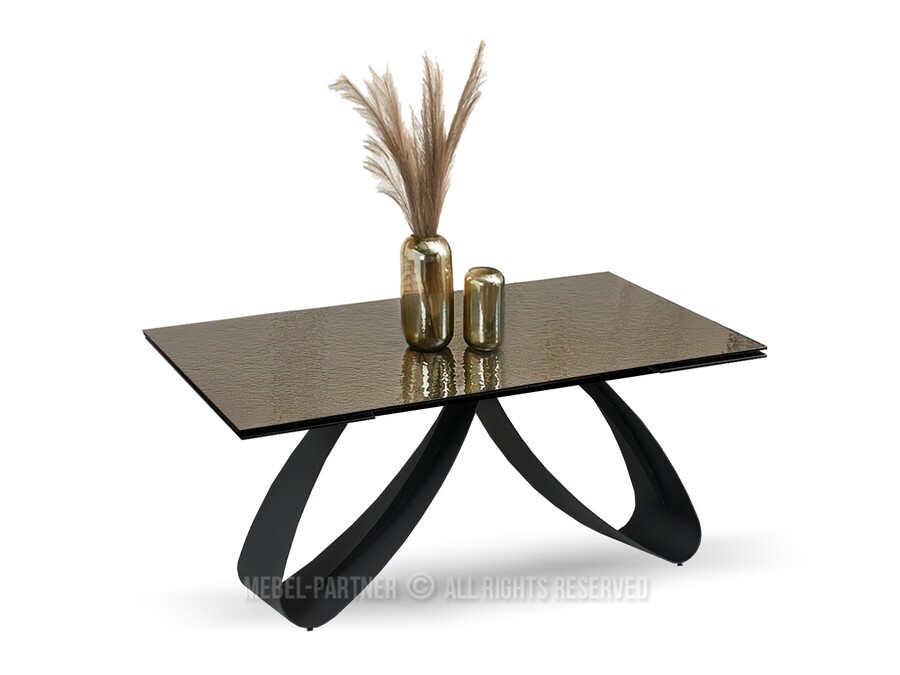 Stół rozkładany PREGIATO 180-260x95 - złoty/czarny