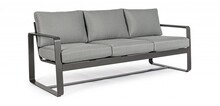Sofa ogrodowa 3-osobowa MERRIGAN - grafitowy