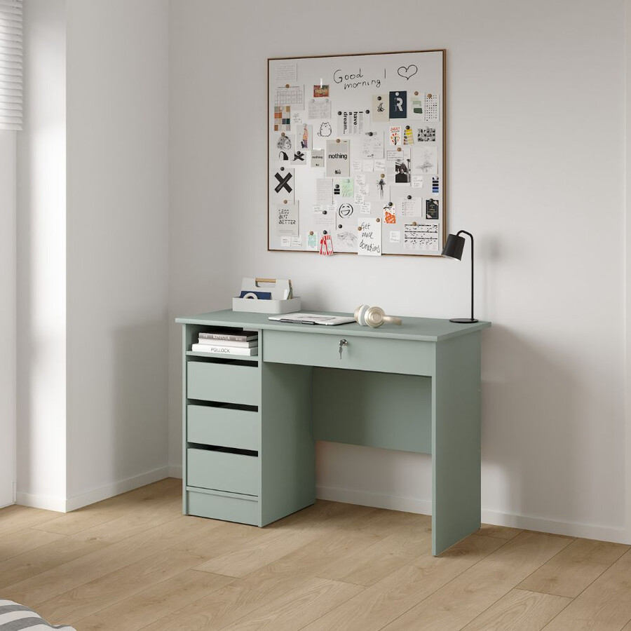 Biurko FUNCTION PLUS 4 szuflady - zielony
